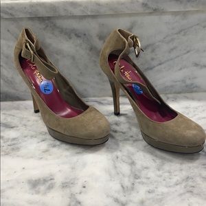 Cole Haan Tan Suede Heels